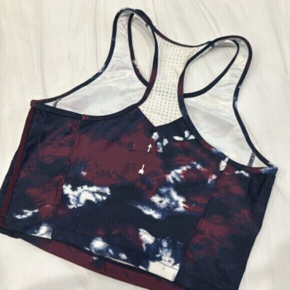 The Upside Women's Blue & Purple Royal Tie Dye Inge Cropped Tank Top Size 4 - Picture 5 of 8